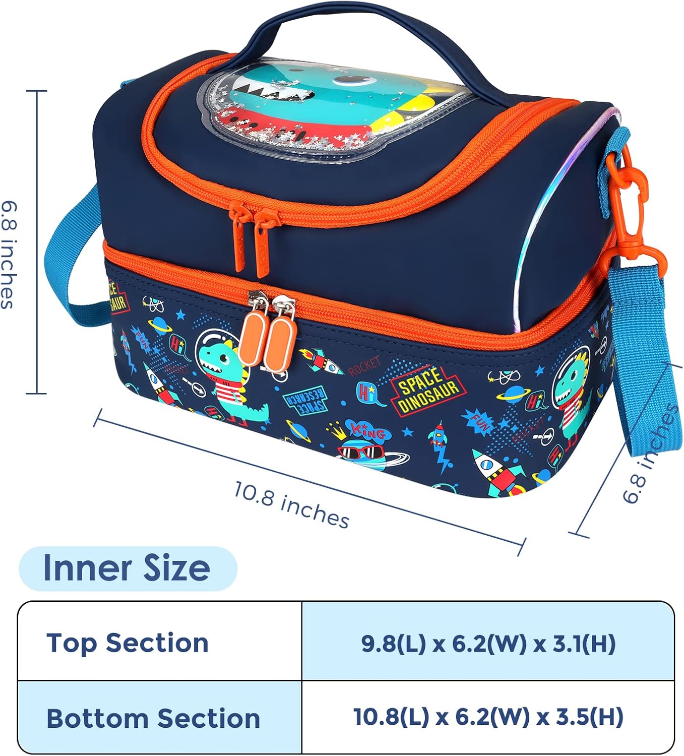 RLGPBON Kids Lunch Bag,Insulated Lunch Box for Girls Boys,Lunch Bag Toddler Teen,School Daycare Cute Travel bags - Image 2