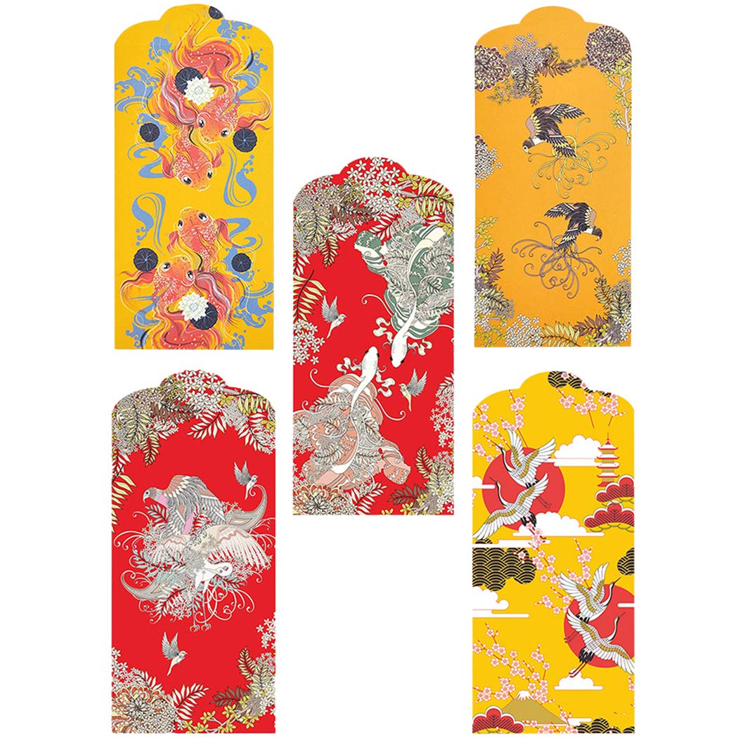 FunPa 50PCS Red Envelope Japanese Style Multi-use Red Packet Money Pocket Red Pocket for New Year-image-14