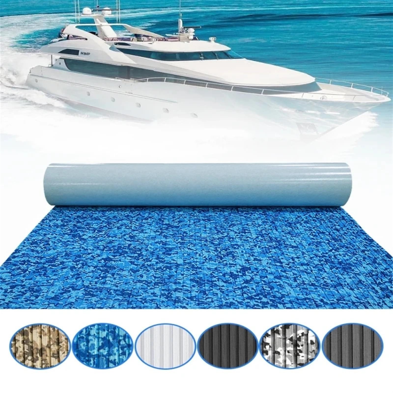 Tapis De Terrasse EVA 120x30cm – Autocollant, Antidérapant, Découpable – Pour Bateau, Camping-car, Kayak, Planche De Surf