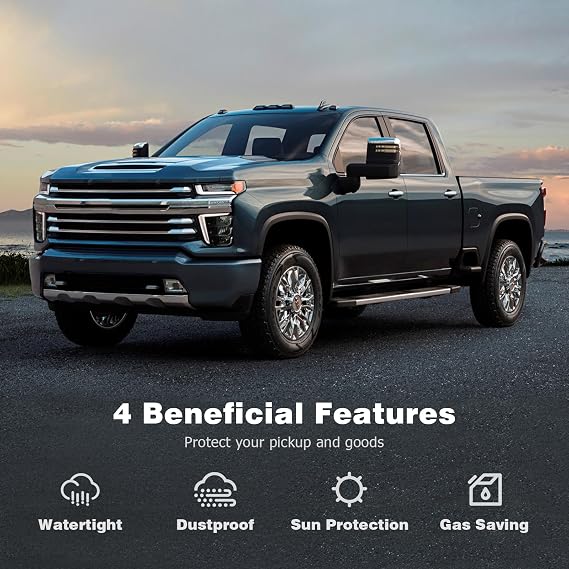 Logan Tonneau Cover Soft Tri-Fold Truck Bed for 2019-2026 Chevrolet Silverado/GMC Sierra 1500 5.8ft,Truck Bed Covers Compatible with 2019-2026 Silverado/GMC Sierra 1500 Tonneau Cover 5.8ft 69.9