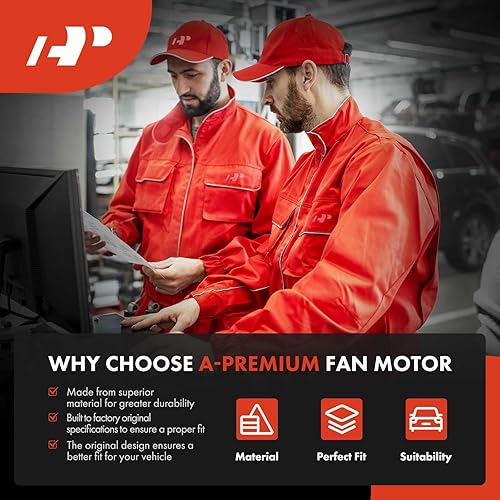 Miniatura 6 de A-Premium Motor del ventilador de refrigeración del radiador del motor compatible con Chevrolet Captiva Sport 2012-2015 y Saturn Vue 2008-2009, L4