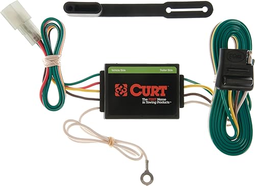 Curt Manufacturing 55372 Arnés de cableado de remolque personalizado de 4 pines para el lado del vehículo, se adapta a Chevrolet Tracker, Suzuki