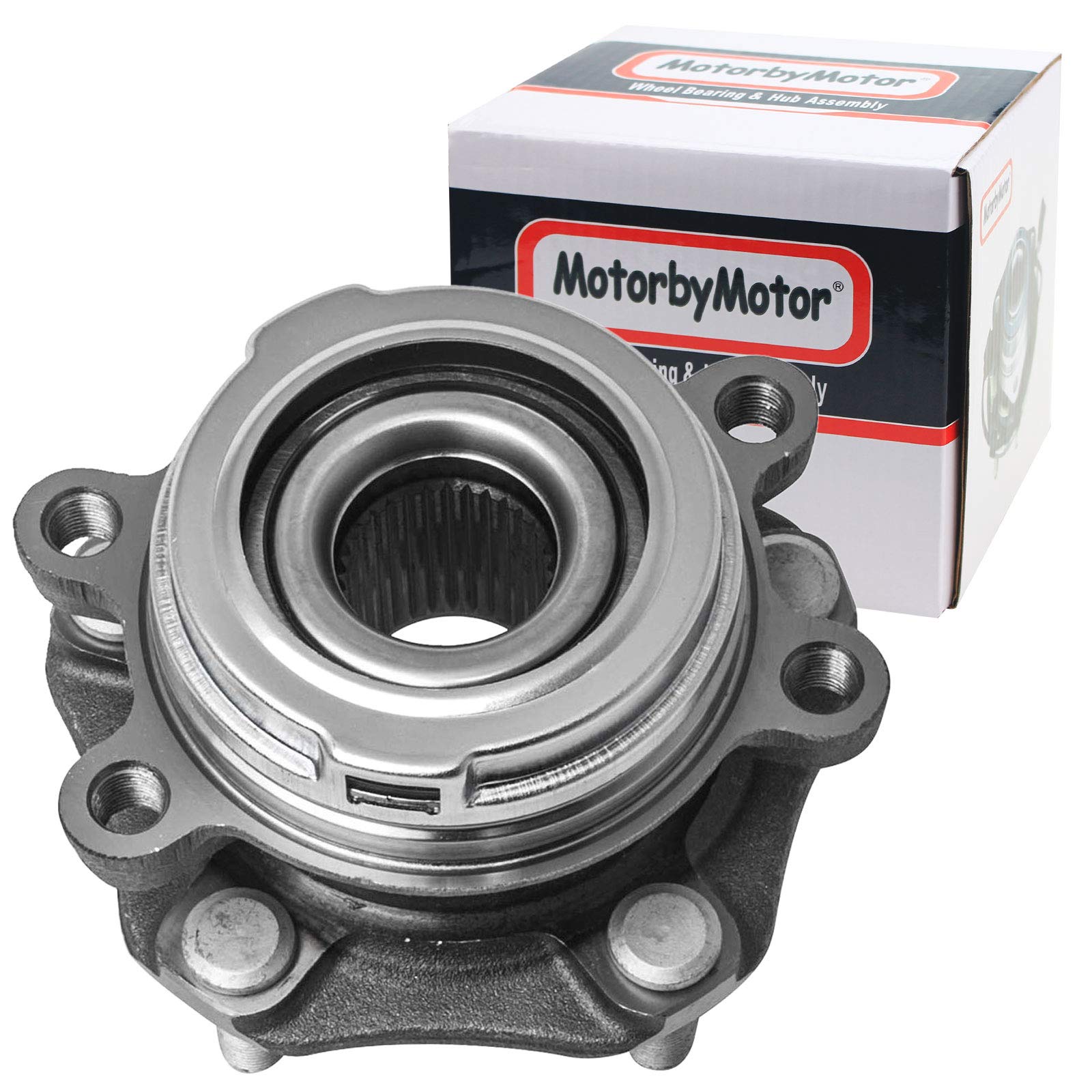 MotorbyMotor 513296 Front Wheel Hub and Bearing Assembly for Nissan Altima 2007-2018, Maxima 2009-2019, Pathfinder 2013-2019, Murano 2009-2018, Infiniti QX60 JX35 Wheel Bearing Hub Assembly 5 Lugs
