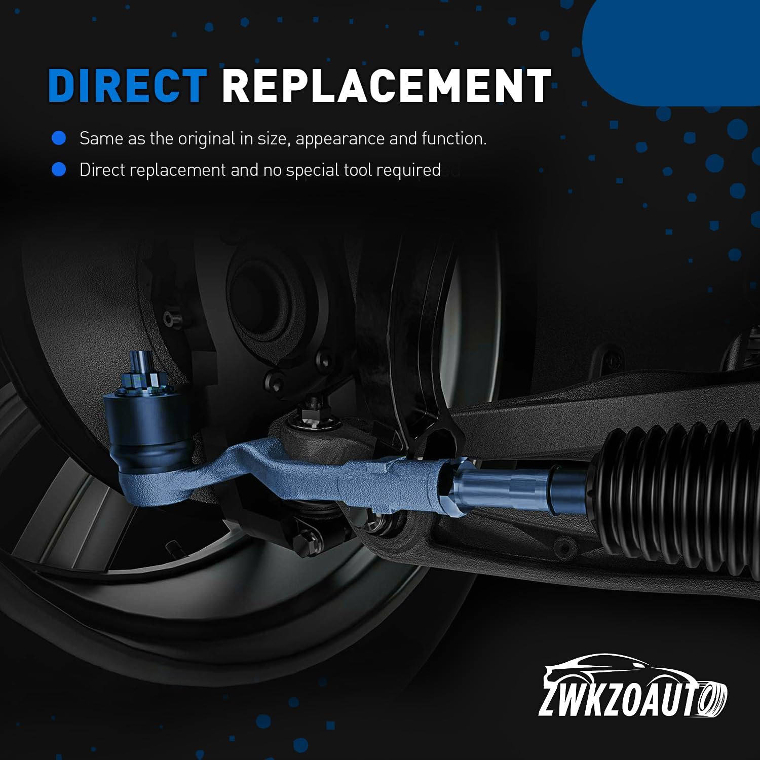 1 Pcs Front Left Outer Tie Rod Ends Tie Rods Suspension Steering for Ford F-250 Super Duty 6.2L 2011-2019, for Ford F-250 Super Duty 6.7L 2011-2019 Replace HC3Z3A131E