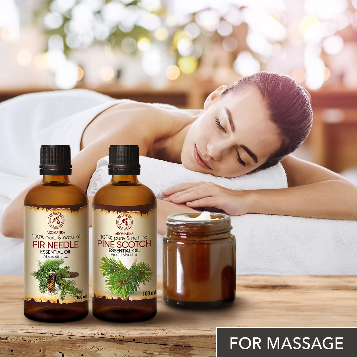 Fichtennadelöl – Abies Sibirica – Kiefernnadelöl Ätherisch – Pinus Sylvestris 2 x 100 ml – Natürlichen & Reinen Öl – Beruhigend – Raumduft – Duftlampe - Tannenöl für Sauna – Aromatherapie