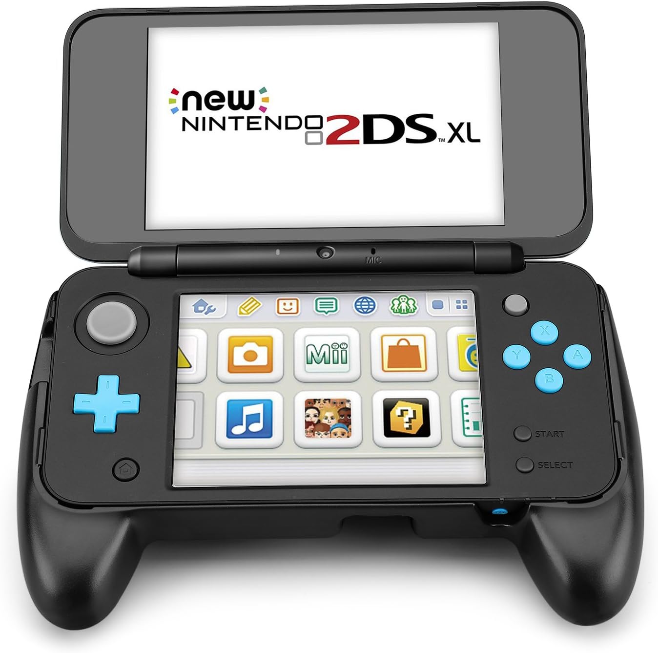 TNP Comfort Hand Grip Case for New Nintendo 2DS XL/LL 2017 with Kickstand | Non-Slip Controller Grip Accessory with Precise Cutouts, Protective Coverage and a Tabletop Play Stand for Stylus Games