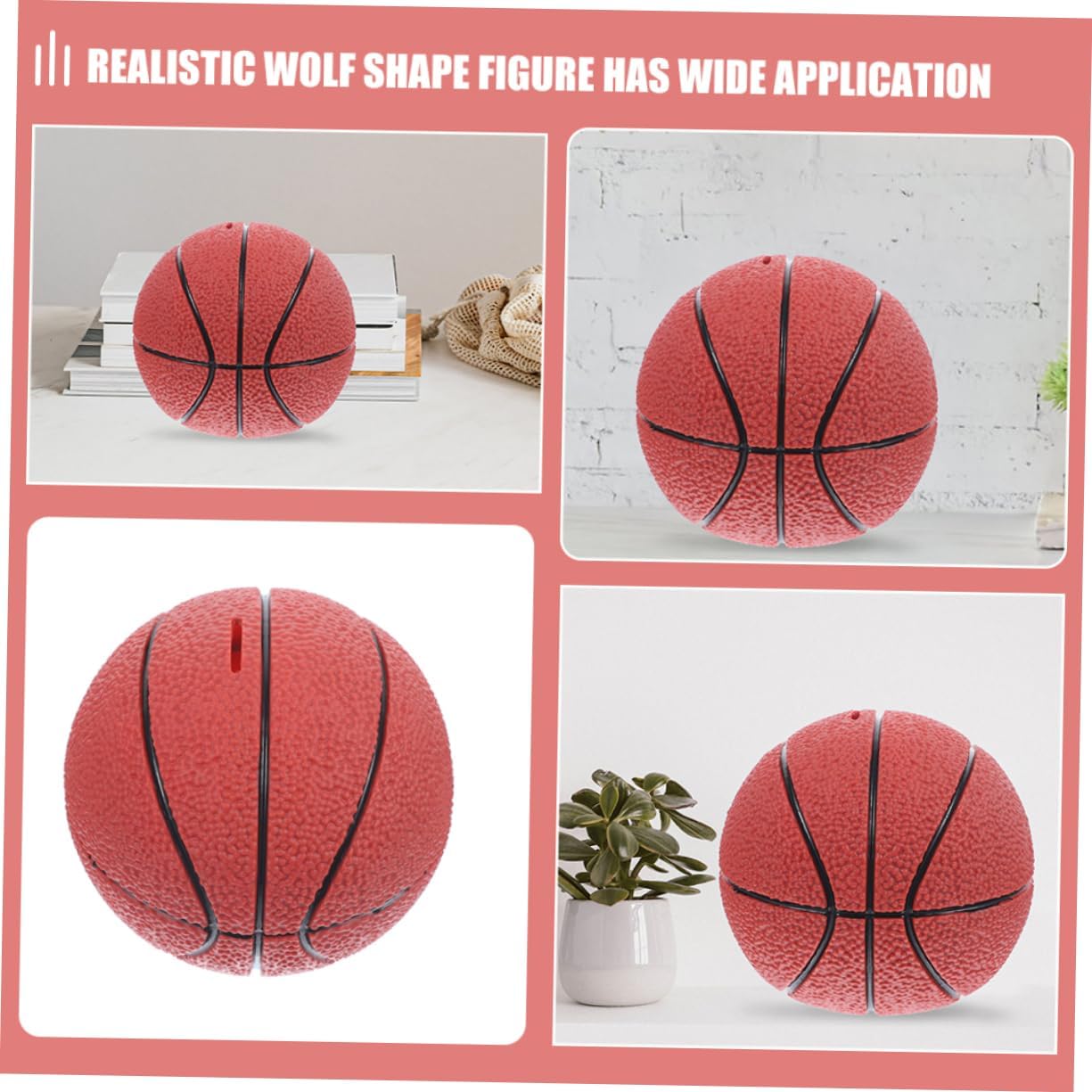 2pcs Basketball Piggy Bank for Boys and Girls Vinyl Sports Container for Birthday and Room Decor Fun Change Jar for Boys and Girls Saving Money