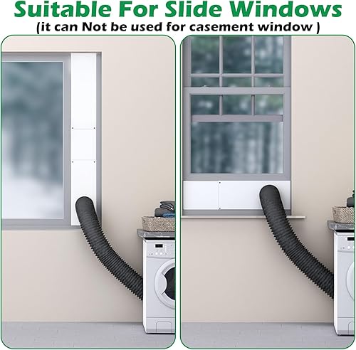 Miniatura 7 de Forestchill Kit de ventana de ventilación para secadora, kit de ventilación de ventana de 4 pulgadas con cubierta de ventilación de secadora, se