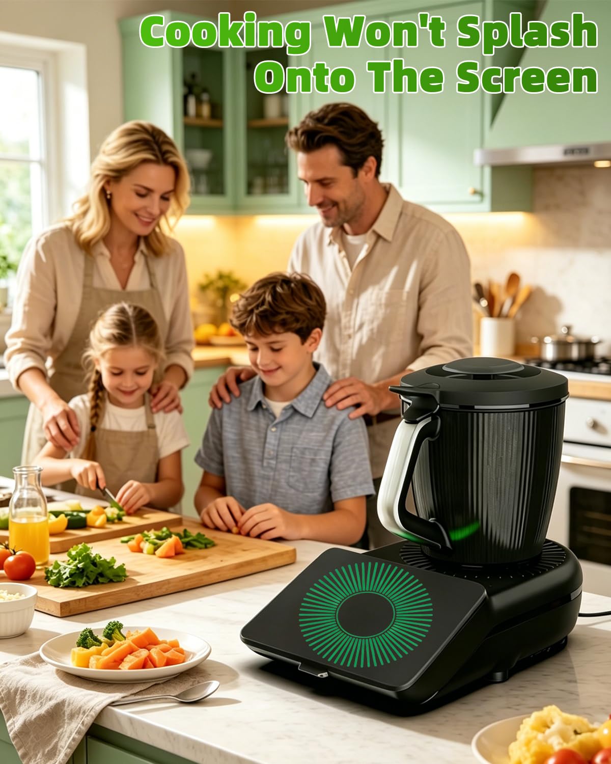 Silikonowa osłona ekranu do Thermomix TM7, silikonowa osłona ekranu z silikonu spożywczego, hydrofobowa/pyłoszczelna/odporna na zarysowania, łatwa do czyszczenia, akcesoria do Vorwerk Thermomix TM7