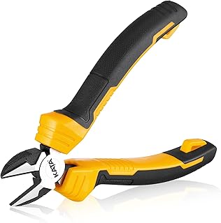 KATA Heavy Duty Wire Cutters - 6 Inch Diagonal Side Cutter Plier with Comfort Grip - Flush Cut Metal Cutting Tool for Crafts, Artificial Flowers, Floral Wire, Chicken Wire, Electrical Wire Clipper