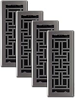 Vista 50 de Decor Grates AJH410-NKL Registro de suelo, 4 x 10 pulgadas, níquel