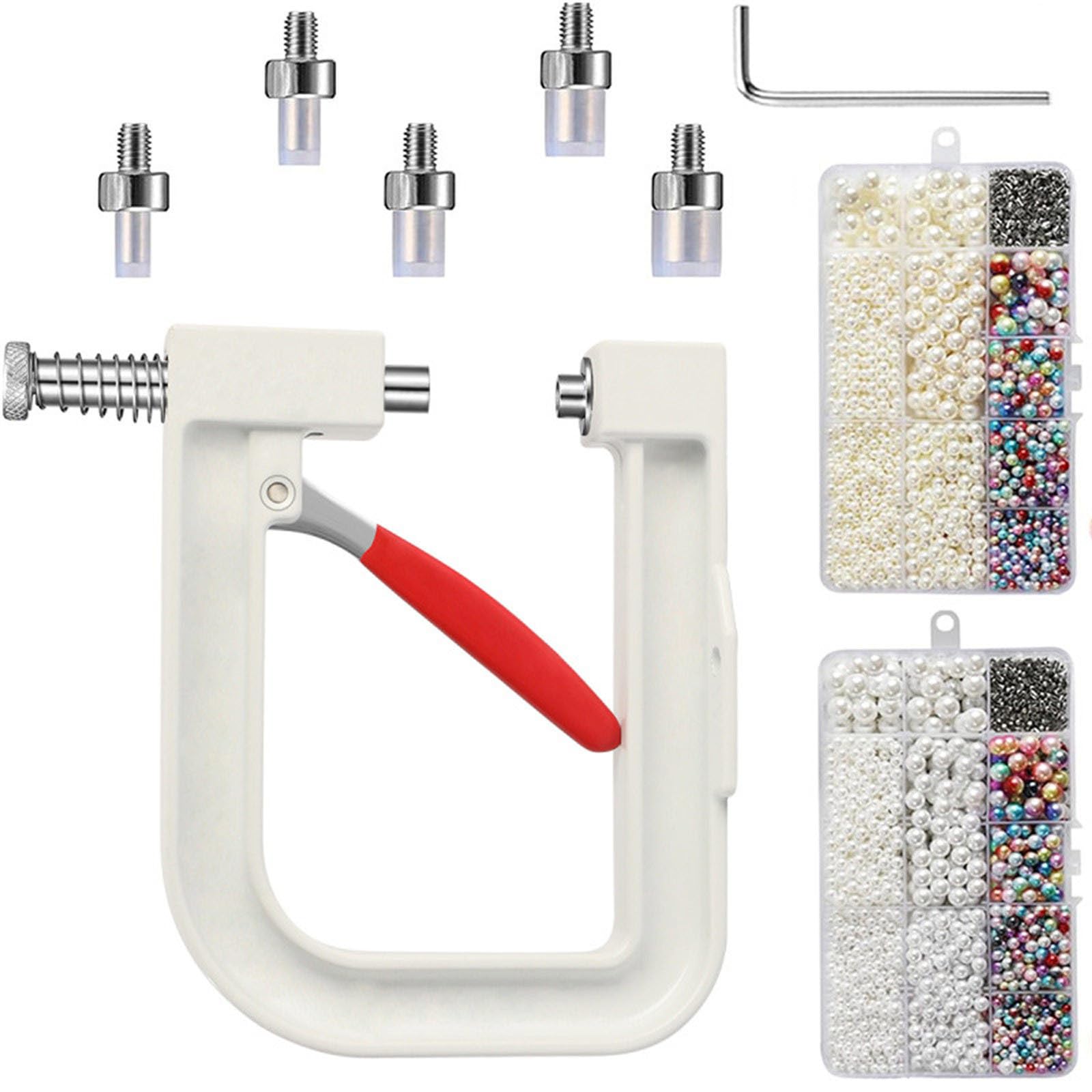 Bbajszx Multipurpose Handheld Beads Applicator for Crafting and Fashion Accessories Home Sewing Beads Set