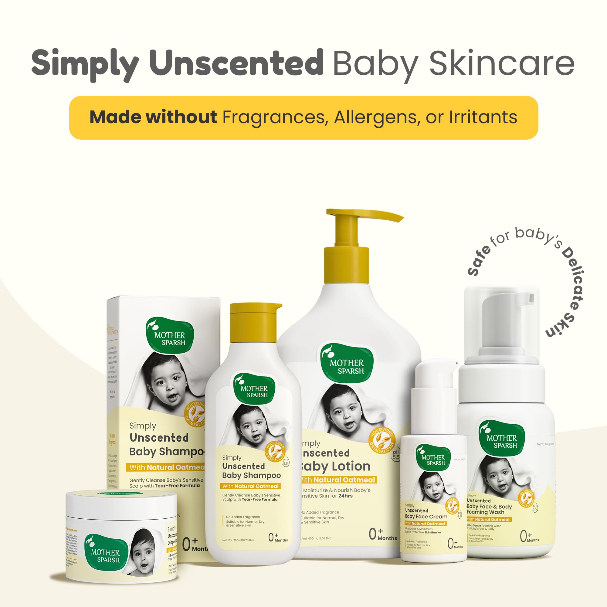 Mother Sparsh Simply Unscented Baby Diaper Rash Cream With Natural Oatmeal -50g | Rash Cream for Babies | Protects from Irritation | Nappy Cream Suitable for Newborn Sensitive Skin - Image 7 thumbnail