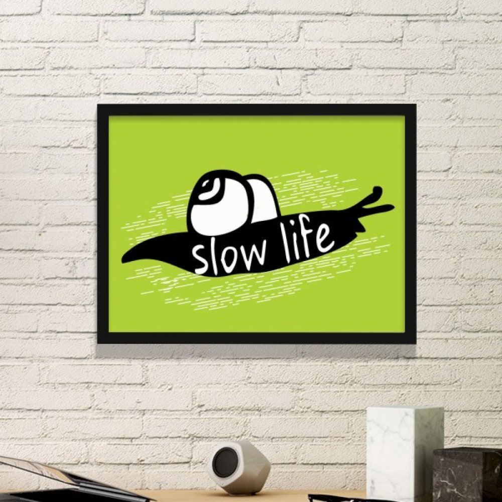 Affiche escargot noir avec cadre photo moyen pour décoration murale de maison
