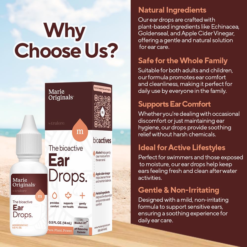 Marie Originals Natural Ear Drops for Ear Cleaning, Adults & Kids, 0.5 oz — Amazon image 4