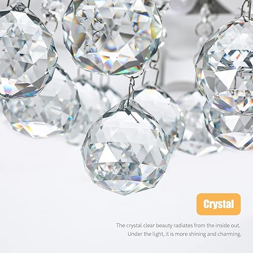 Miniatura 8 de Tioolo Lámpara de techo moderna, lámpara de techo LED regulable, 12 cabezales de montaje empotrado en forma de flor con control remoto, accesorio de