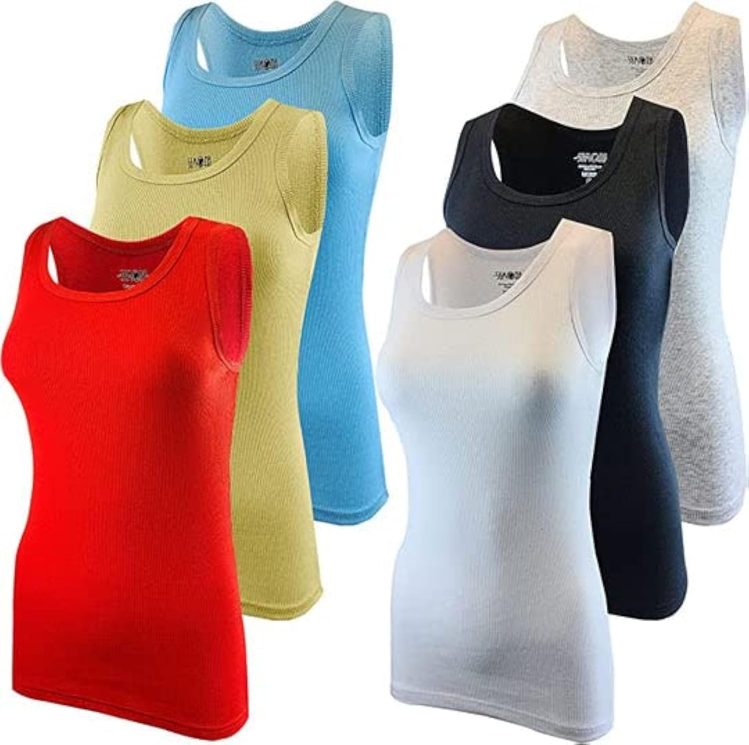 SUMONA Womens Ribbed Tank Top Pack of 6