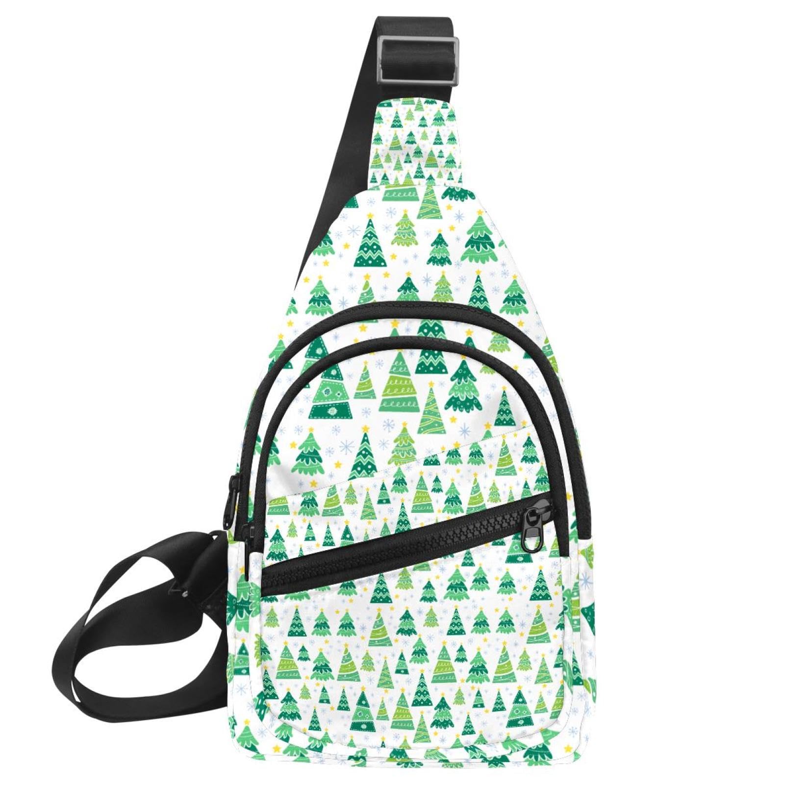 Mochila bandolera para hombre con diseño de árbol de Navidad para regalar 7