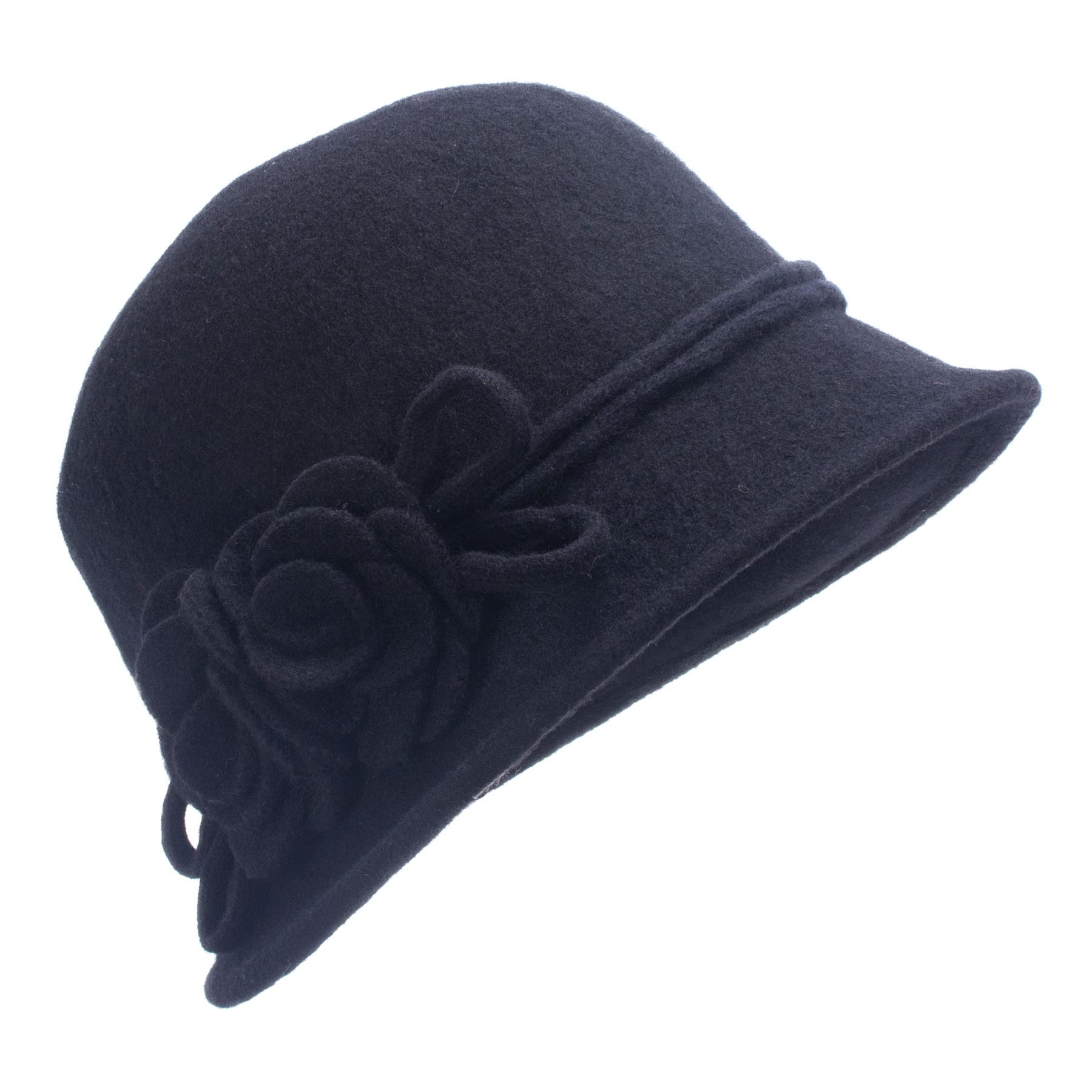 Lawliet Womens Retro Collapsible Soft Knit Wool Cloche Hat Bucket Flower A466