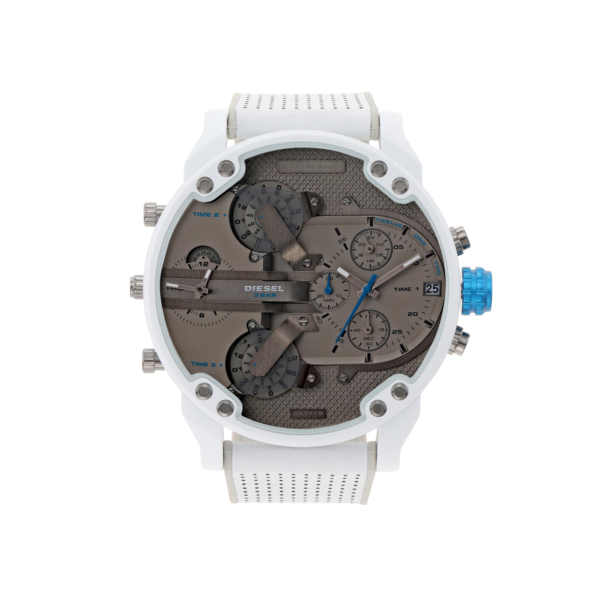 Diesel Mr. orologio daddy orologio da uomo, movimento multifunzionale con cinturino in silicone, acciaio inossidabile o pelle