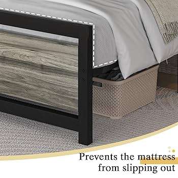 Amazon.com: Catrimown Queen Bed Frame with Headboard and