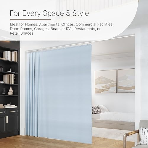 Miniatura 52 de Cortinas divisoras de habitación, cortinas opacas para cortina de techo para dividir una habitación o crear un espacio privado, bloqueo de luz 100%