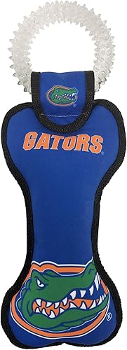 Pets First NCAA Florida Gators - Juguete dental para perros con chirriador. Juguete PET resistente para diversión saludable, dentición y limpieza de