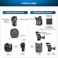 Vista 6 de Alarma inalámbrica de entrada de 1/2 milla de largo alcance, sensor de movimiento y detector de HTZSAFE para exteriores/interiores, sistema