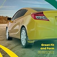Vista 6 de YHTAUTO Juego de 4 protectores contra salpicaduras para Toyota Corolla 1988-1992 Sedan Coupe, no compatible con los modelos GTS Coupe, delantera