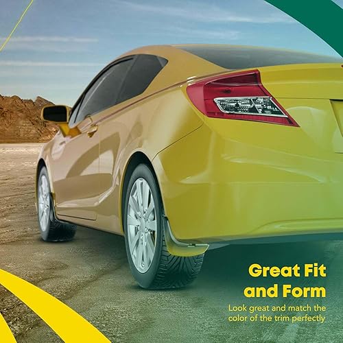 Miniatura 6 de YHTAUTO Juego de 4 protectores contra salpicaduras para Toyota Corolla 1988-1992 Sedan Coupe, no compatible con los modelos GTS Coupe, delantera y