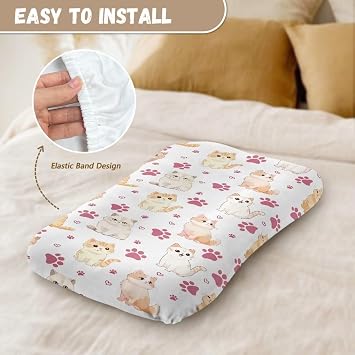 Baby Loungers Cover, Cute Kitten Cat Newborn Infant Lounger Cover, Snuggle Me Lounger Cover Baby Nest Cover Removable Slipcover
