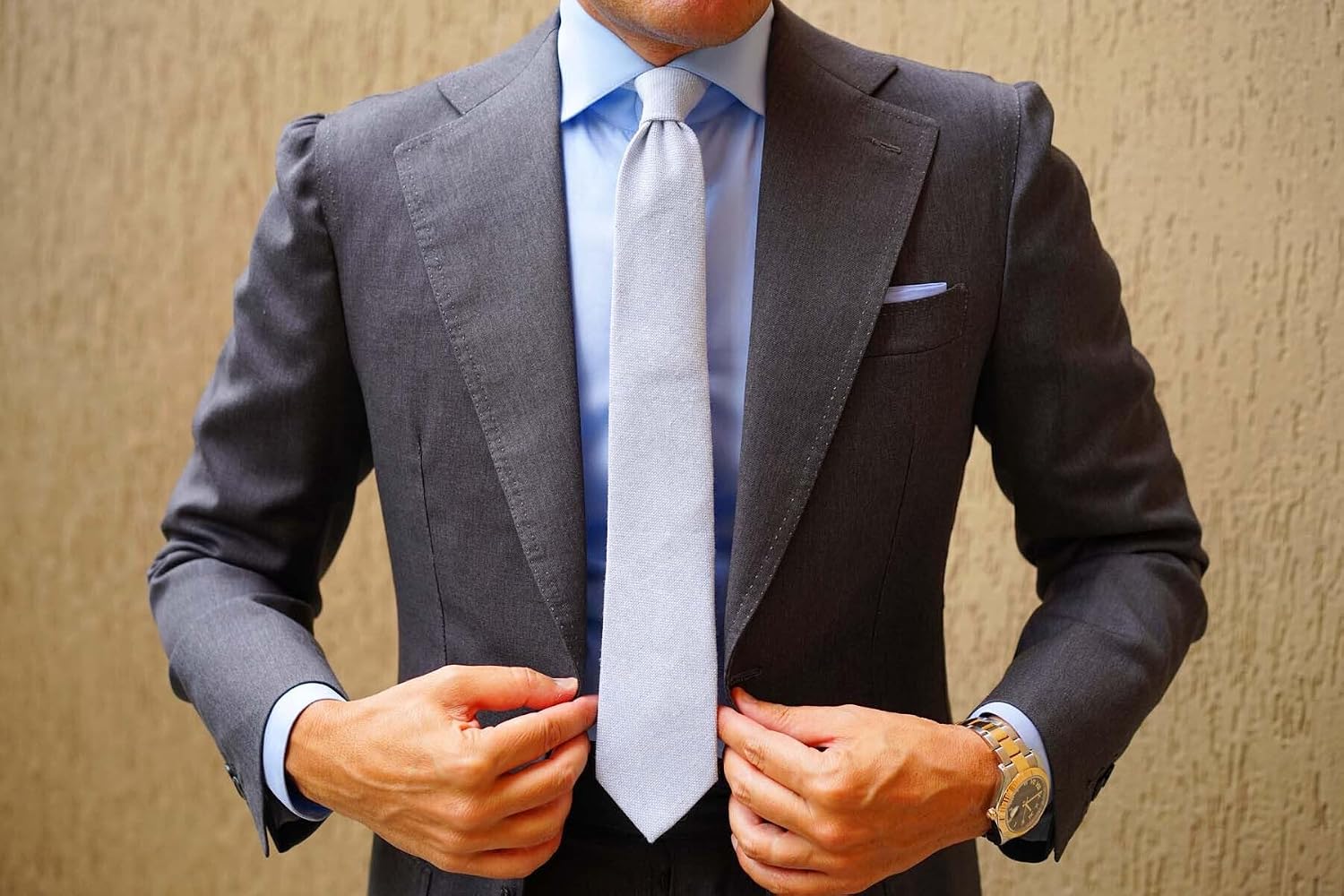 OTAA Linen Skinny Tie Casual Ties for Men - Perfect Neck Tie for Groomsmen Wedding Ties or Formal Occasions - Ideal for Him