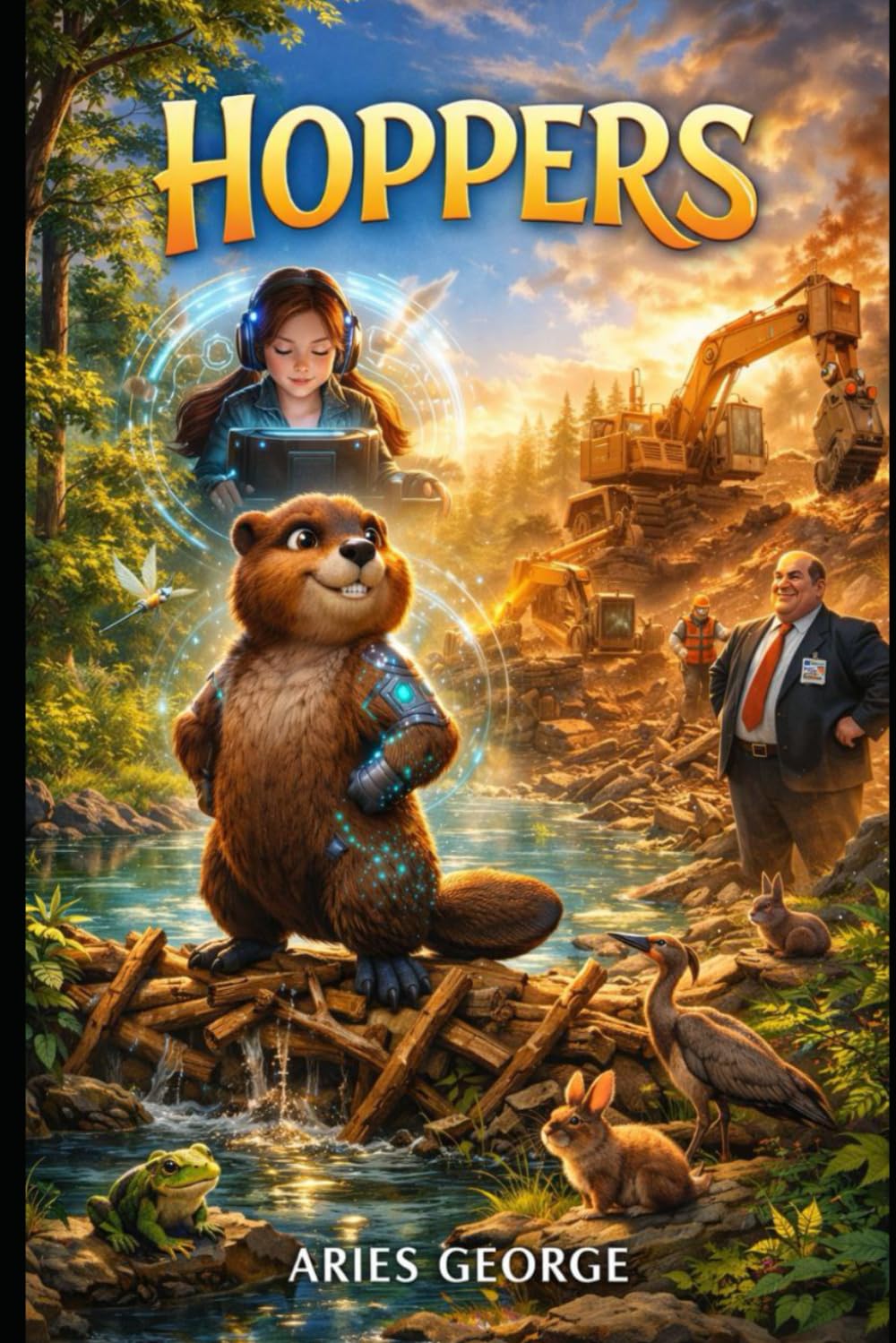 HOPPERS: A concise review exploring the story of a teen who becomes a beaver to help animals stop the destruction of their forest.