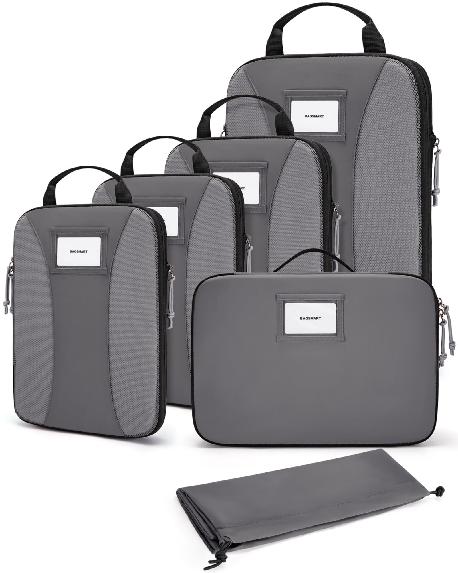 BAGSMART Compression Packing Cubes, 6 PCS Packing Cubes for Suitcases, Travel Bags Organizer for Luggage, Lightweight Packing Cube for Travel Essentials