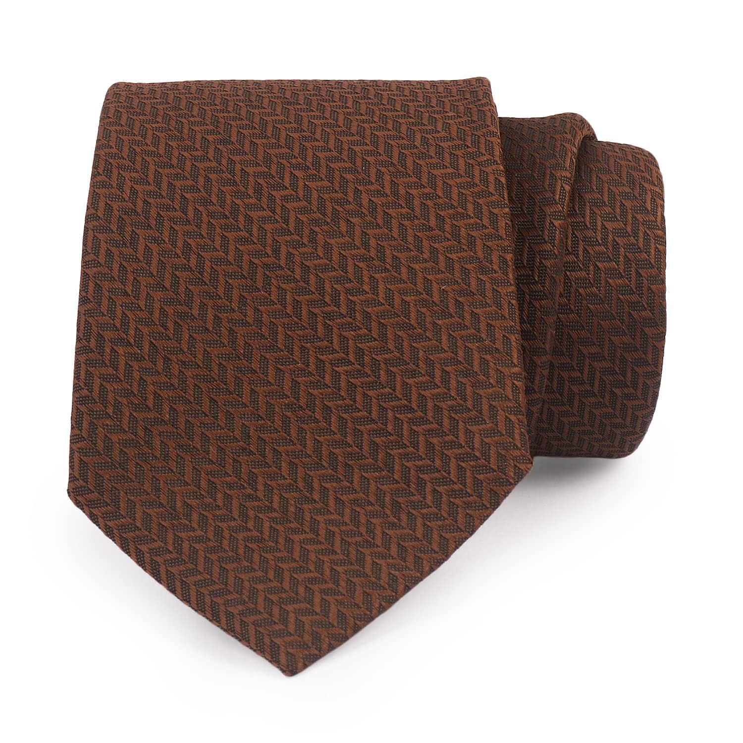 tadwill Necktie For Men’s| Solid Color Regular Necktie and Skinny Width for Office, Interview, Wedding Formal Dress Casual Business Ties for Daily Dress, Weddings, Necktie with Multiple Colors (Brown)-picture-13