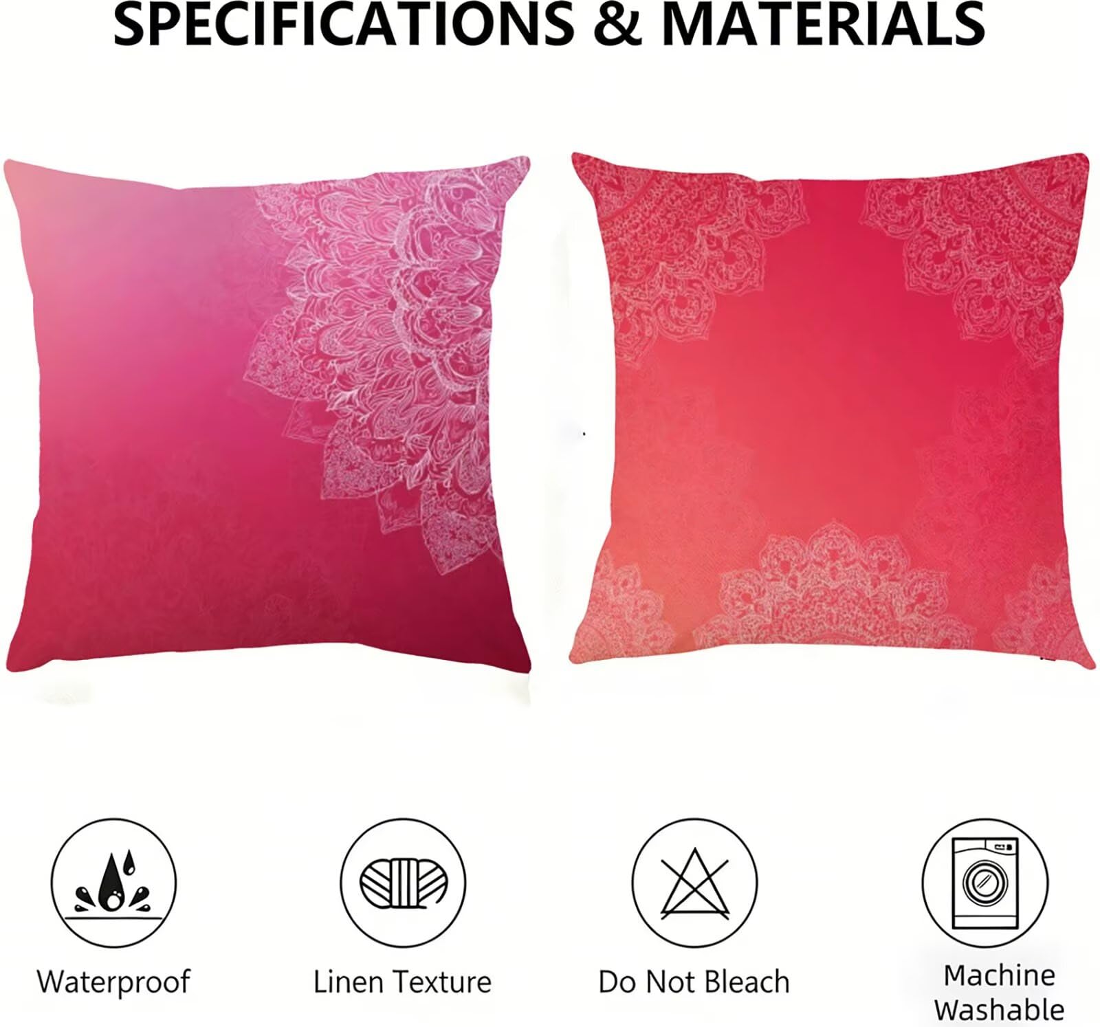 Générique Housse de Coussin Canapé Gris 55x55cm Exterieur Impermeable Nordique Taie d'oreiller Décoratif Aesthetic Housse Coussin Decoration pour Chambre Sofa Jardin Balcon Terrasse Lot de 2. P-5239