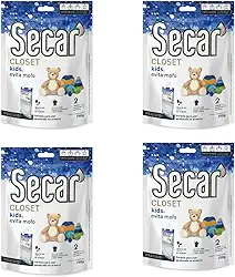 Kit 4 Unid Evita Mofo Desumidificador Anti Mofo Closet Pendurável 250g Kids