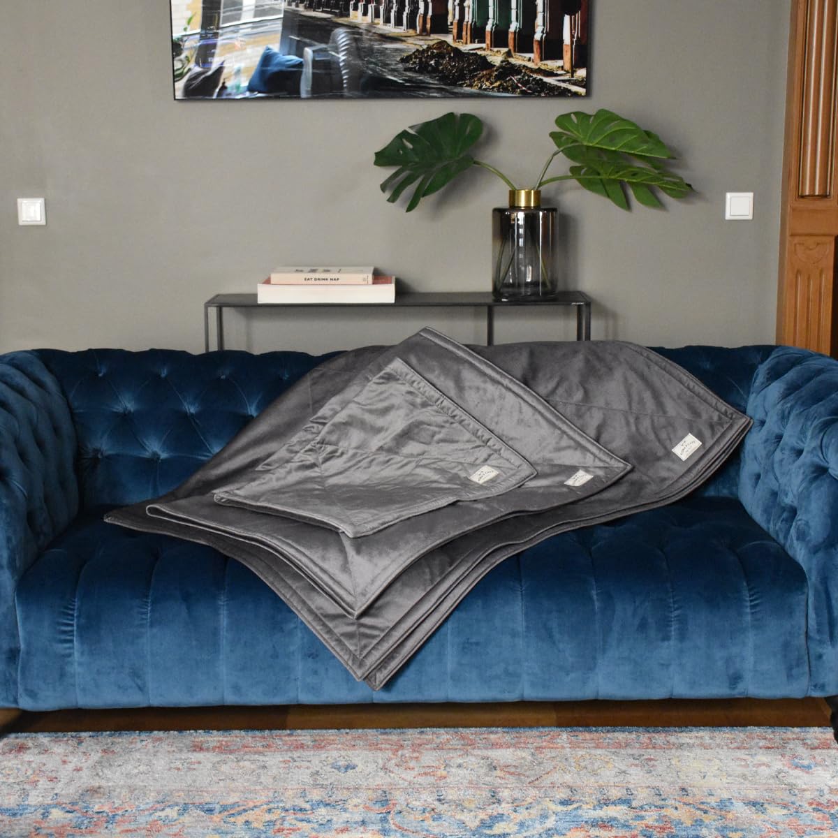 Manta de lujo para mascotas, manta para perros, gatos, manta familiar, calmante y protectora, protección para muebles, tamaño pequeño, mediano, XL (XL: 136 x 200 cm, 35 x 24,5 pulgadas),