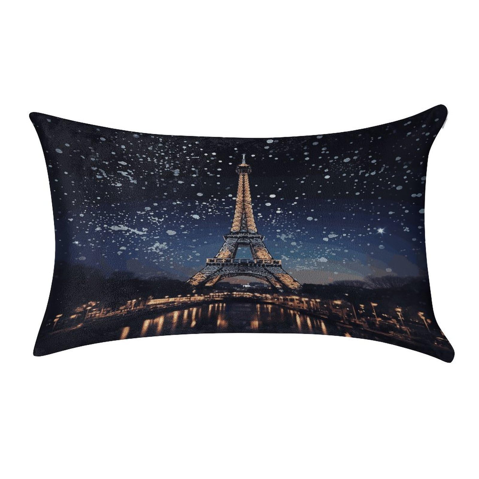 Fekiloot Style Night Paris Eiffel Tower Pillow Covers Home Decor Pillow Cases