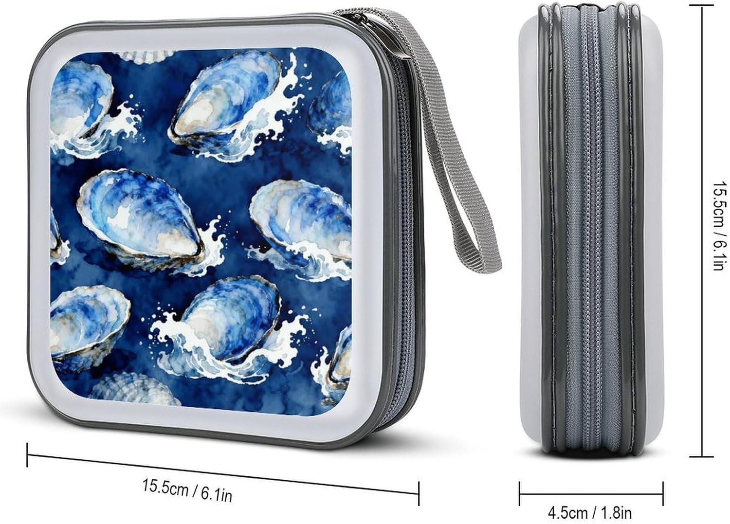 40 Capacity Hard Plastic CD DVD Disc Case Storage Binder Wallet image 2