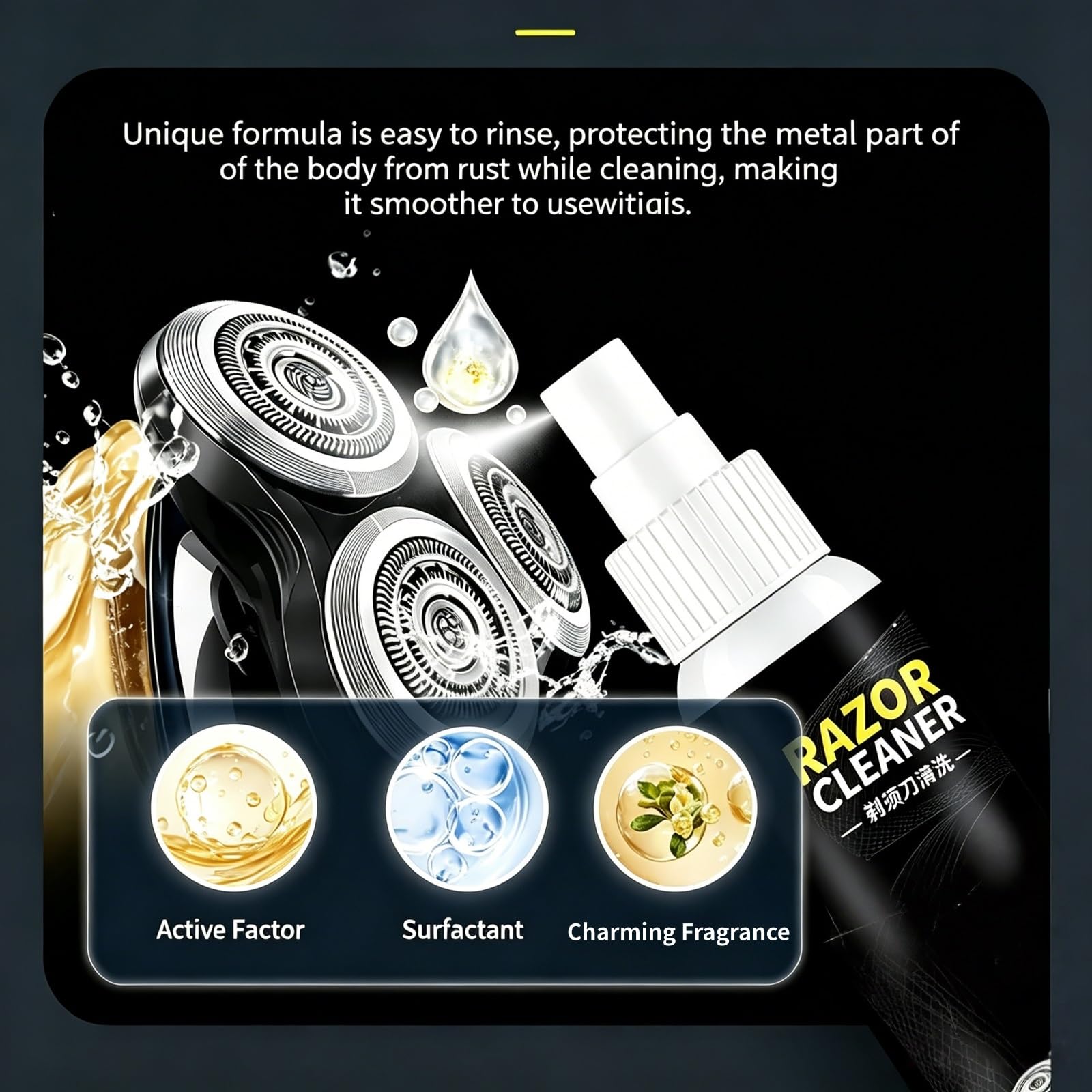 Líquido Limpiador De Maquinillas De Afeitar De 100 Ml, Compatible Con Braun Todas Las Afeitadoras Eléctricas, Limpia Su Afeitadora For Una Higiene Óptima(3 pcs)
