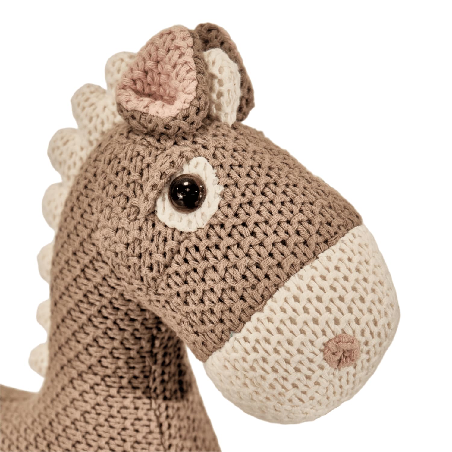 Pintado & Lacado Cavallo fatto a mano – Peluche in cotone – 42 cm – Peluche certificato – Morbido peluche per bambini neonati e bambini