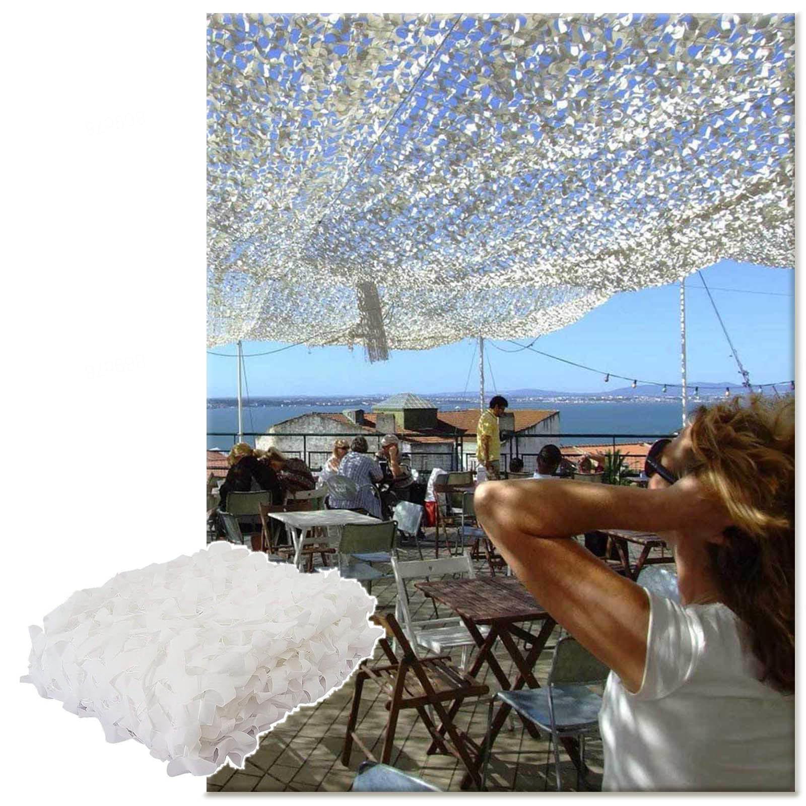 Pxzybd White Camouflage Net, Military Net, Camouflage Hunting Netting, Car Cover, Pergola Garden Plant Shade Net, Camo Netting, Used For Party Decoration Photography,-2X4m(6.6 * 13.1Ft)
