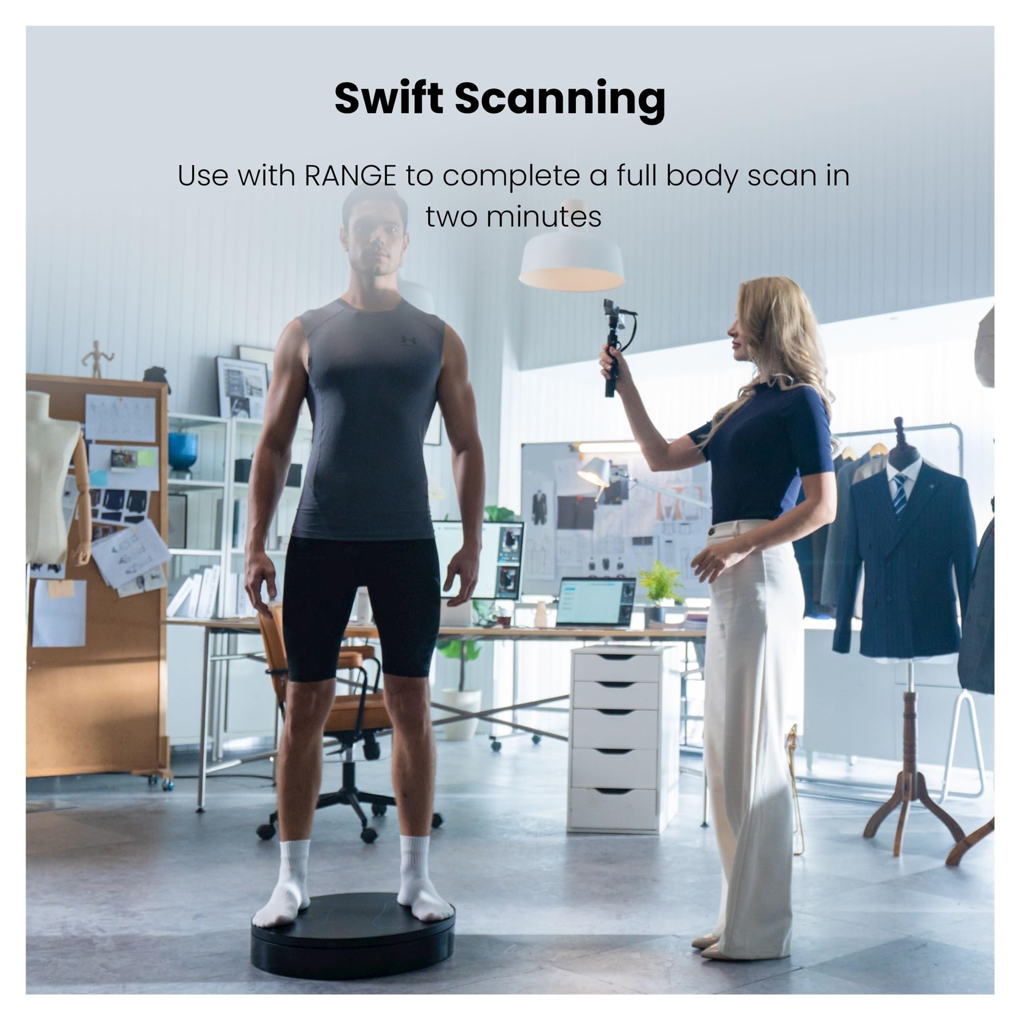 Rotierendes Display, Großer Drehteller Mit 200 Kg Tragender Verbindung, Unterstützt 3D-Scannen, 3D-Design, 3D-Scanner-Zubehör,Hohe Effizienz