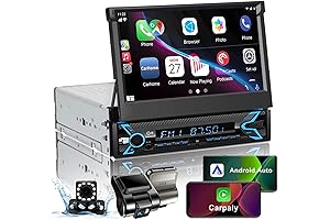 Naifay Single Din Car Stereo with Dash Cam & Backup Camera: Enhanced...