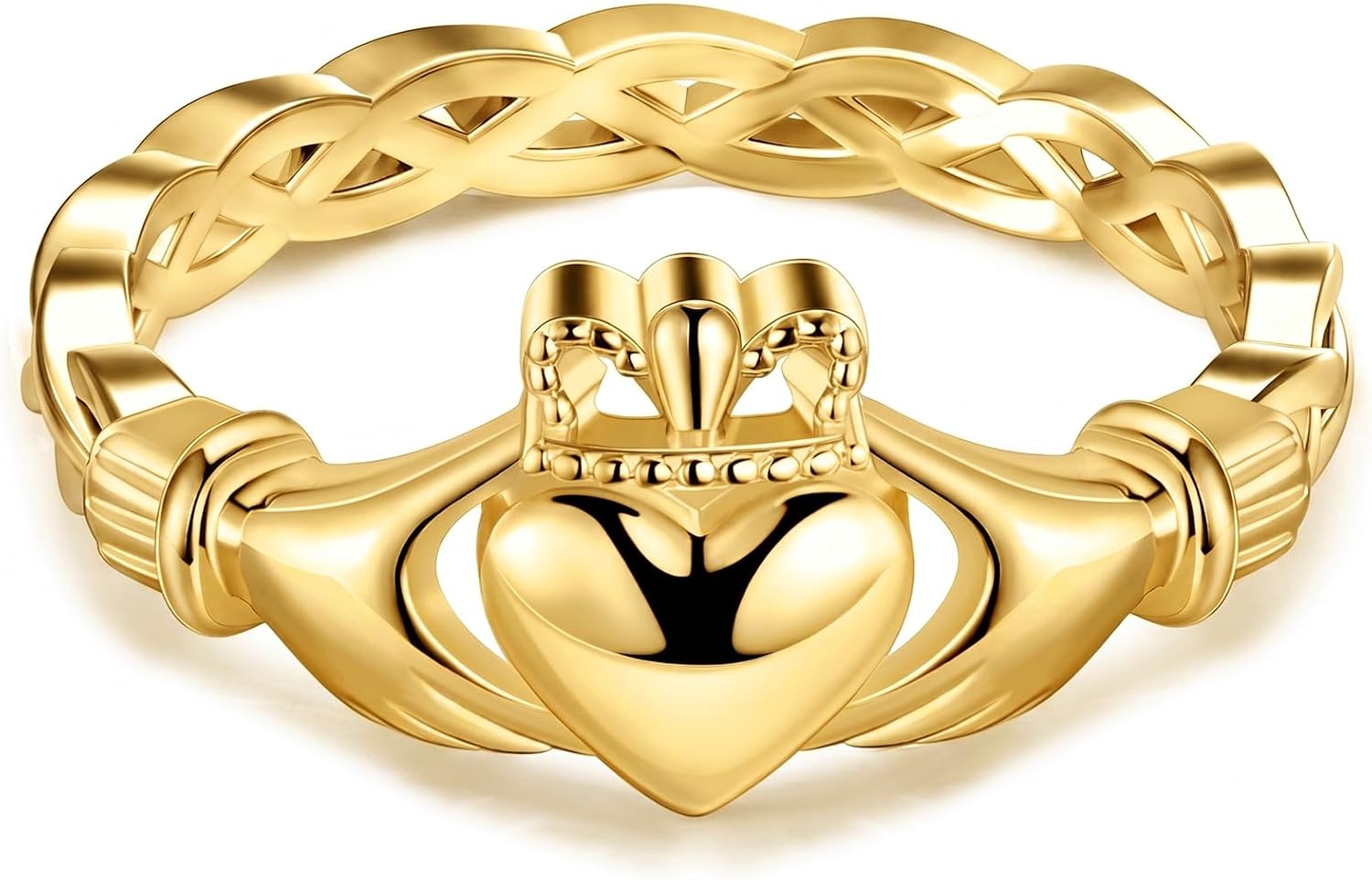 LYTTMAB Sterling S925 Silver Claddagh Rings For Women Irish Celtic Jewelry