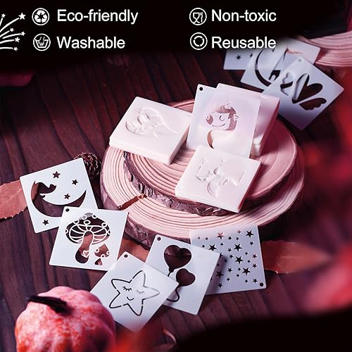 Miniatura 87 de 100 plantillas para pintar en madera, plantillas reutilizables, manualidades, plantillas de dibujo, papel de pared para bricolaje, álbumes