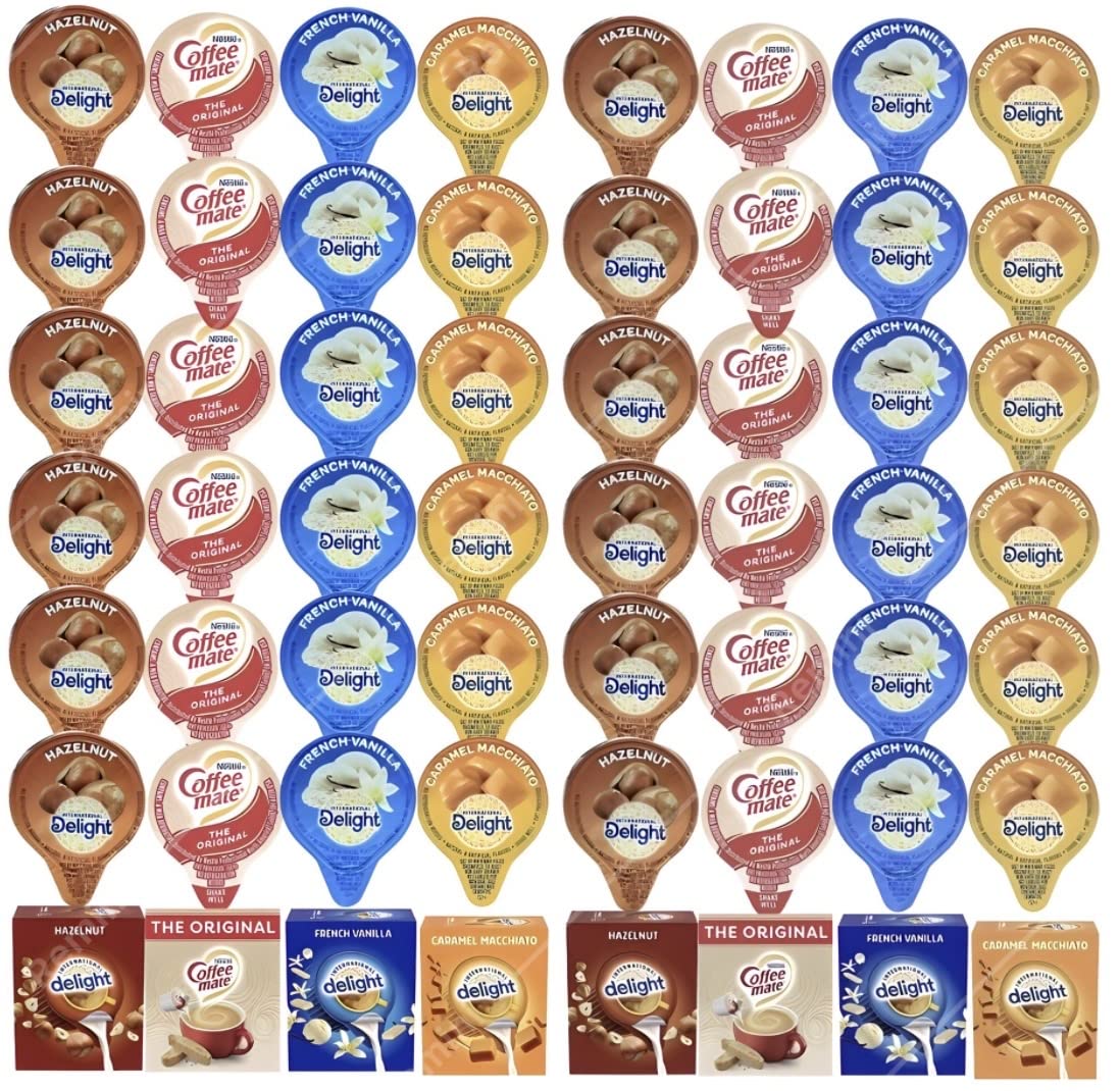 Coffee Creamer Variety Pack 48 Assorted Coffee Creamer