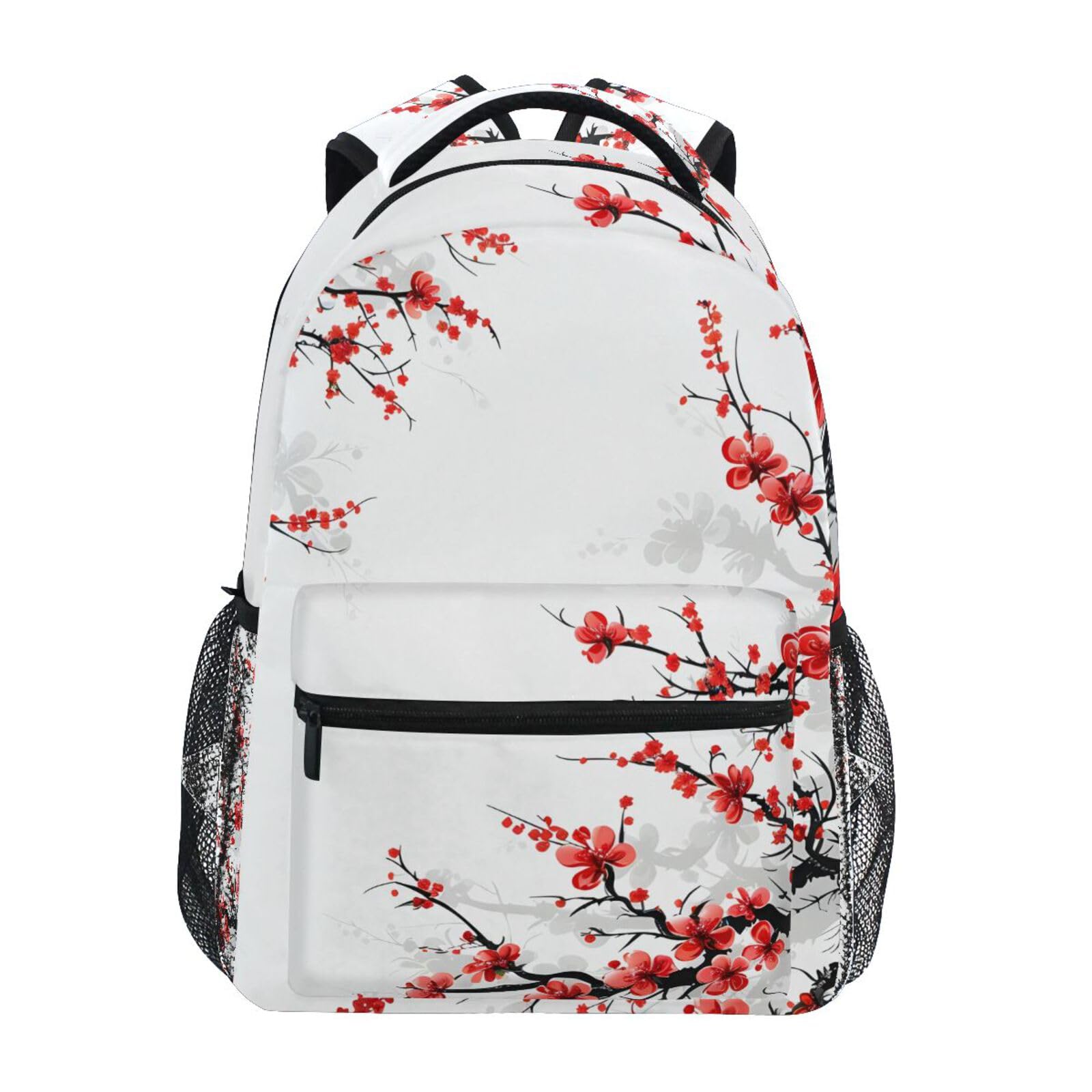 ALAZA Japanese Cherry Blossom Sakura Large Backpack for Girls Kids School Women Personalized Laptop iPad Tablet Travel School Bag with Multiple