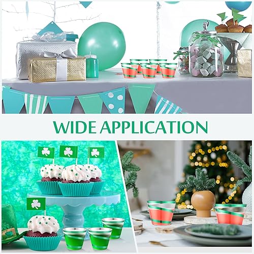 Vista 82 de Gejoy Vasos de plástico con borde de 9 onzas, vasos desechables para beber vino, vasos transparentes y elegantes de Halloween para suministros